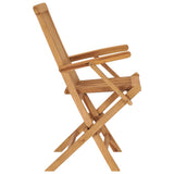vidaXL Garden Chairs 4 pcs folding solid teakwood