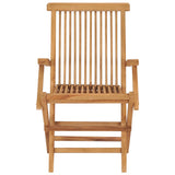 vidaXL Garden Chairs 4 pcs folding solid teakwood