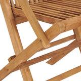 vidaXL Garden Chairs 4 pcs folding solid teakwood