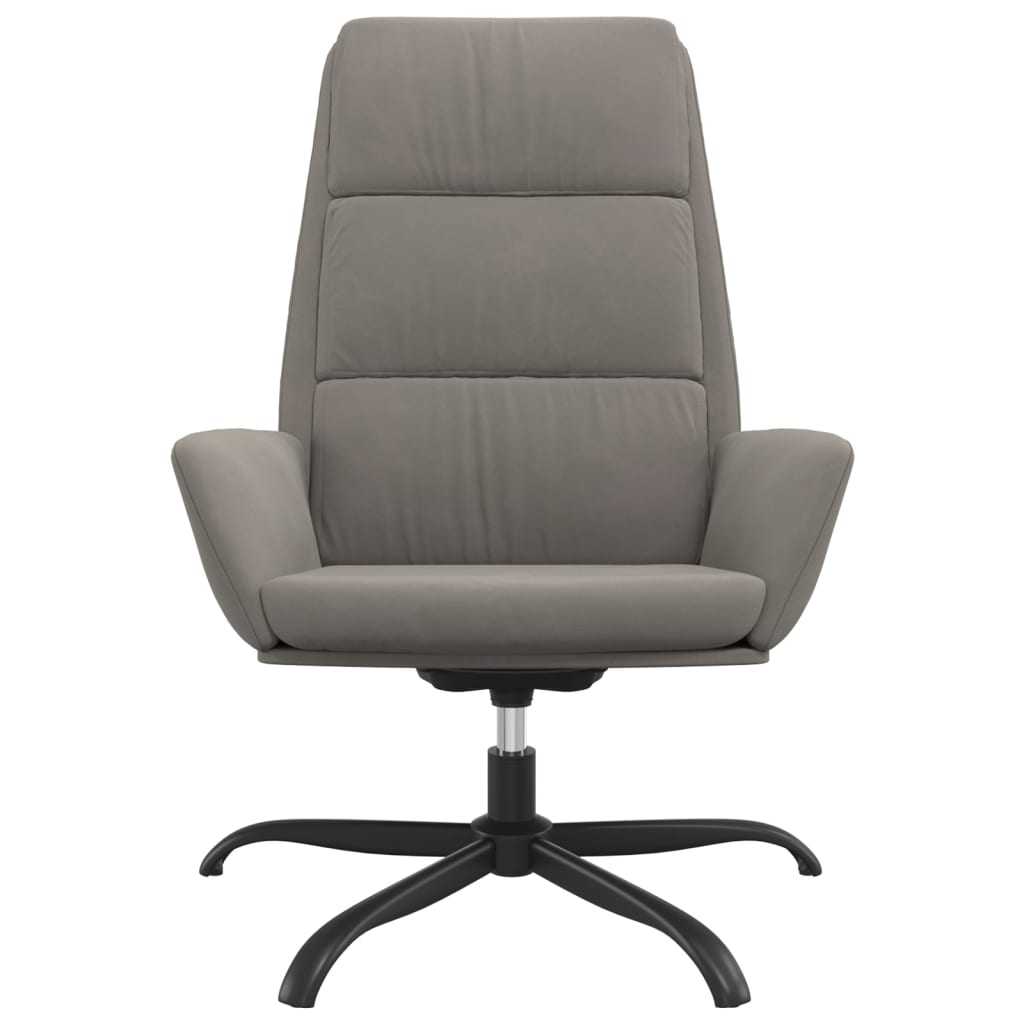 vidaXL Recliner velvet light gray