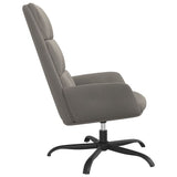 vidaXL Recliner velvet light gray