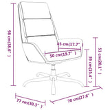 vidaXL Recliner velvet light gray