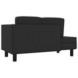 vidaXL Chaise longue met kussens en bolster kunstleer zwart