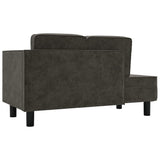 vidaXL Chaise longue met kussens en bolster fluweel lichtgrijs