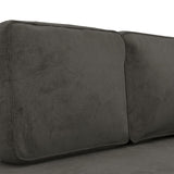 vidaXL Chaise longue met kussens en bolster fluweel lichtgrijs