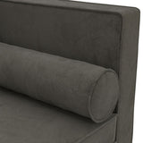 vidaXL Chaise longue met kussens en bolster fluweel lichtgrijs