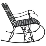 vidaXL Schommelbank 2-zits 113 cm staal zwart