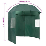 vidaXL Visparaplu 220x193 cm groen