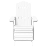 vidaXL Tuinstoelen 2 st Adirondack met voetensteunen HDPE wit