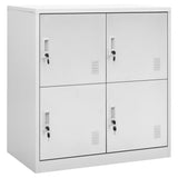 vidaXL Lockerkasten 2 st 90x45x92,5 cm staal lichtgrijs