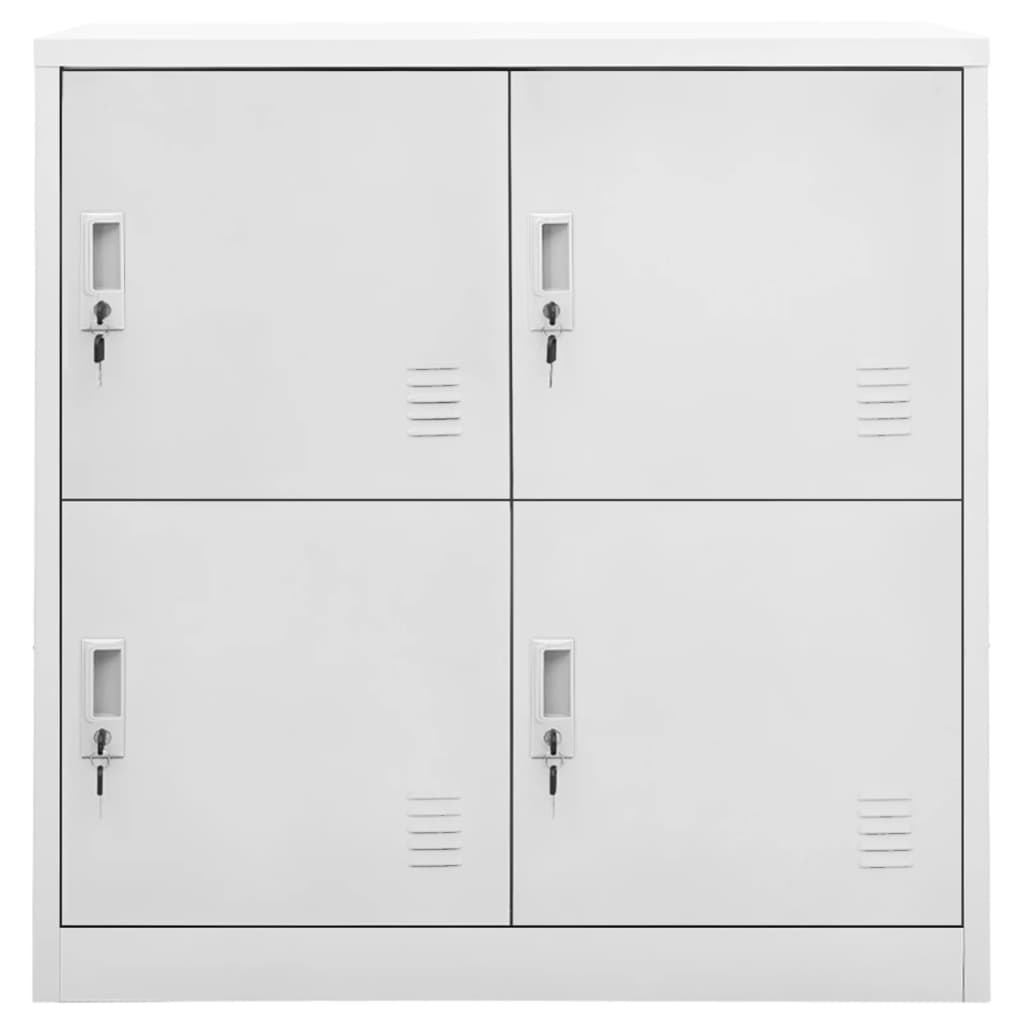 vidaXL Lockerkasten 2 st 90x45x92,5 cm staal lichtgrijs
