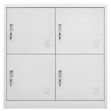 vidaXL Lockerkasten 2 st 90x45x92,5 cm staal lichtgrijs