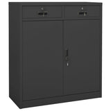 vidaXL Office Cabinet with Planter 90x40x125 cm Steel Anthracite