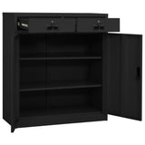 vidaXL Office Cabinet with Planter 90x40x125 cm Steel Anthracite