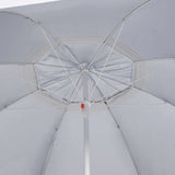 vidaXL Strandparasol met zijwanden 215 cm zandkleurig