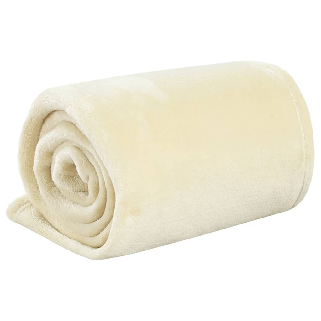 vidaXL Blanket 130x170 cm polyester cream