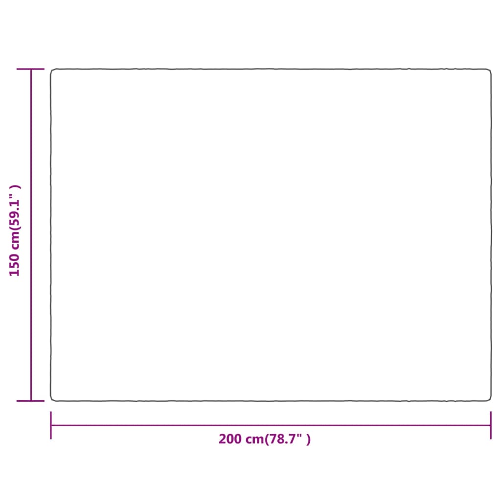 vidaXL Blanket 130x170 cm polyester cream