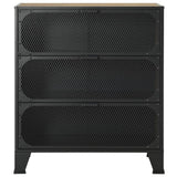 vidaXL Storage Cabinets 2 pcs 72x36x82 cm metal and MDF rustic brown