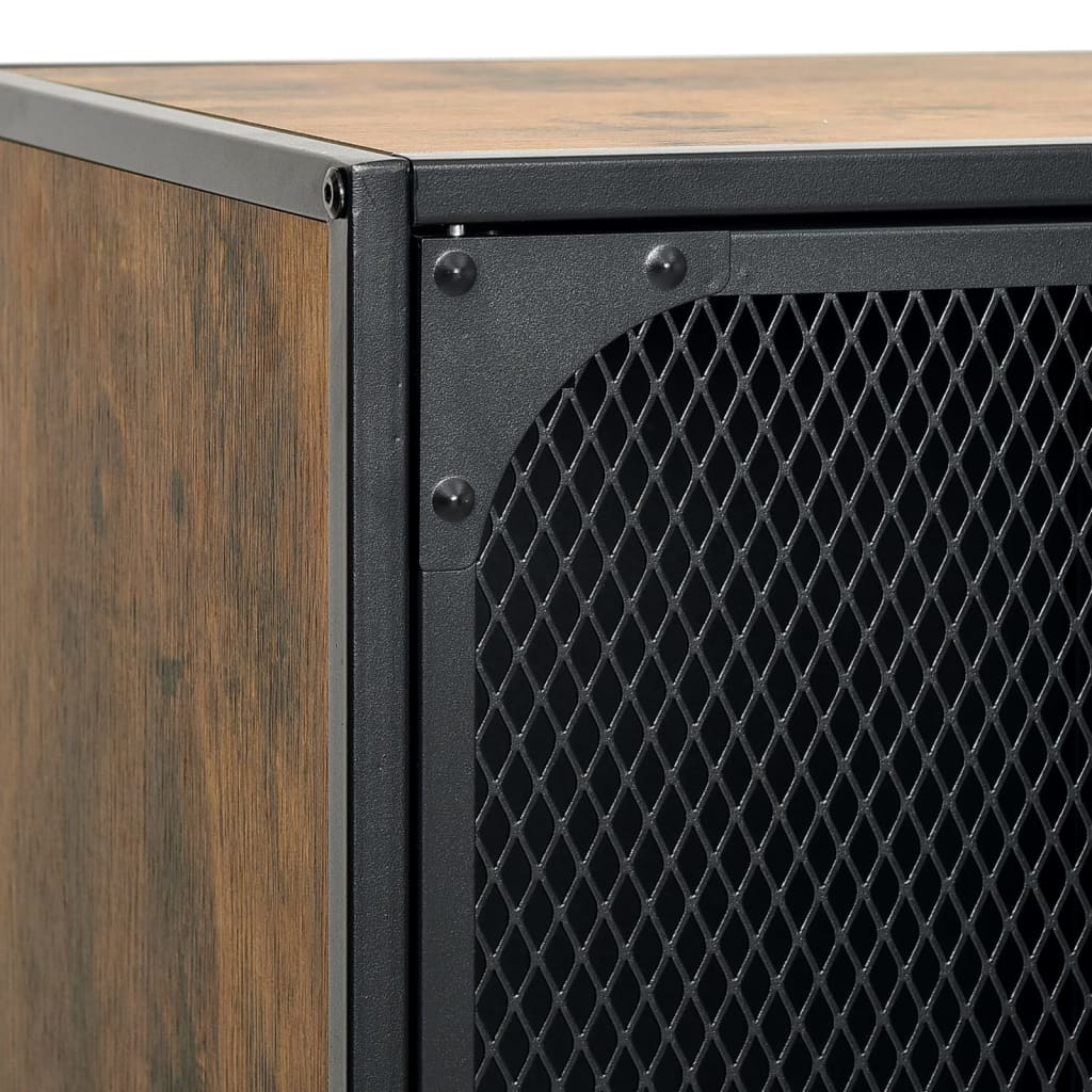 vidaXL Storage Cabinets 2 pcs 72x36x82 cm metal and MDF rustic brown