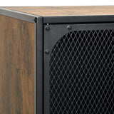 vidaXL Storage Cabinets 2 pcs 72x36x82 cm metal and MDF rustic brown