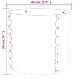 vidaXL Plantenbak 40x40x36 cm gegalvaniseerd staal groen