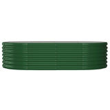 vidaXL Plantenbak 152x80x36 cm gegalvaniseerd staal groen
