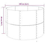 vidaXL Plantenbak 100x100x68 cm gegalvaniseerd staal groen