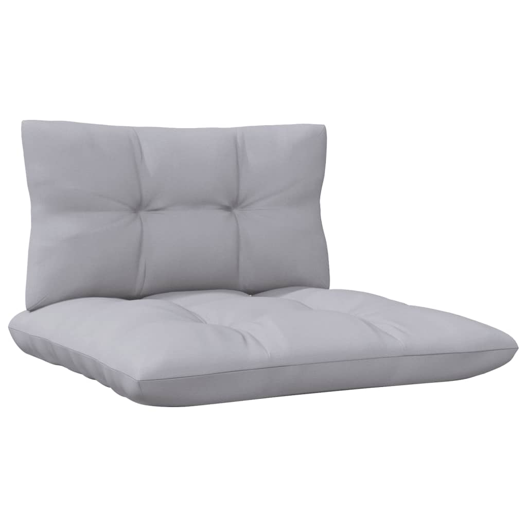 vidaXL Banque de Jardin 2 places avec des coussins gris massifs à Grenenhout