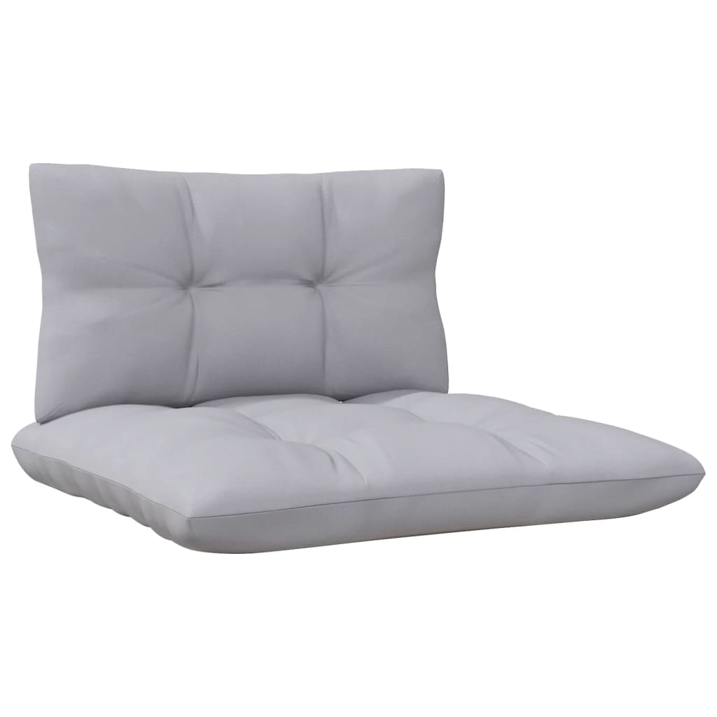 vidaXL 9-delige Loungeset met grijze kussens grenenhout