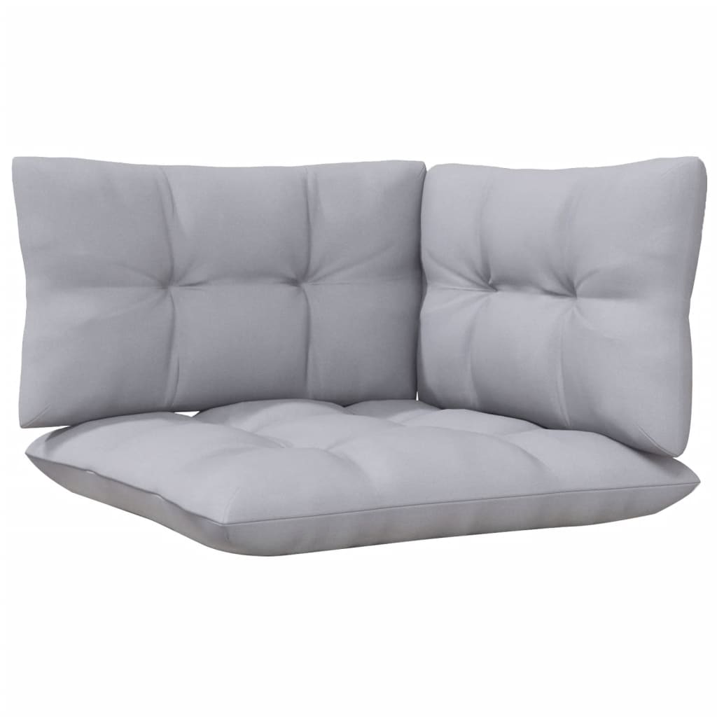 vidaXL 8-delige Loungeset met grijze kussens grenenhout