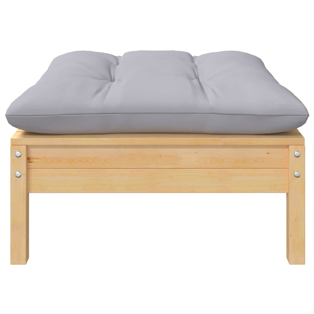 vidaXL Ensemble de salon 7 pièces avec des coussins gris à vert