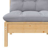 vidaXL Ensemble de salon 7 pièces avec des coussins gris à vert