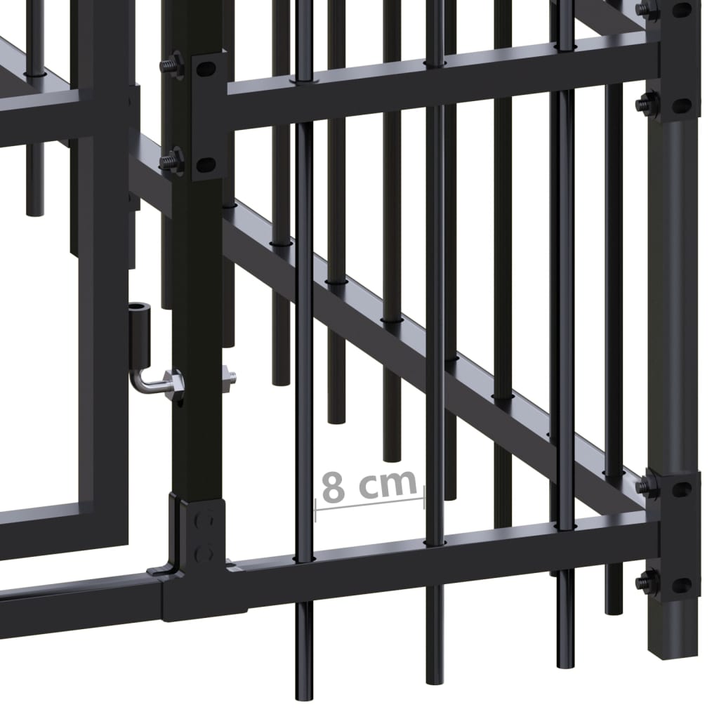 vidaXL Dog Kennel 8.29 m² Steel