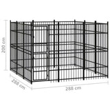 vidaXL Dog Kennel 8.29 m² Steel