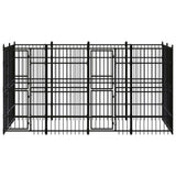 vidaXL Hondenkennel 7,37 m² staal