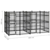 vidaXL Hondenkennel 7,37 m² staal