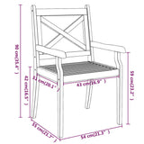 vidaXL Tuinstoelen 4 st massief acaciahout
