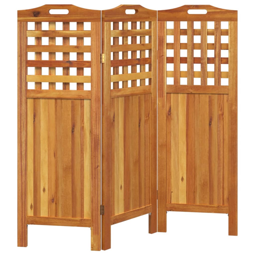 vidaXL Chambre à coucher avec 3 panneaux 121,5x2x115 cm acacia massif