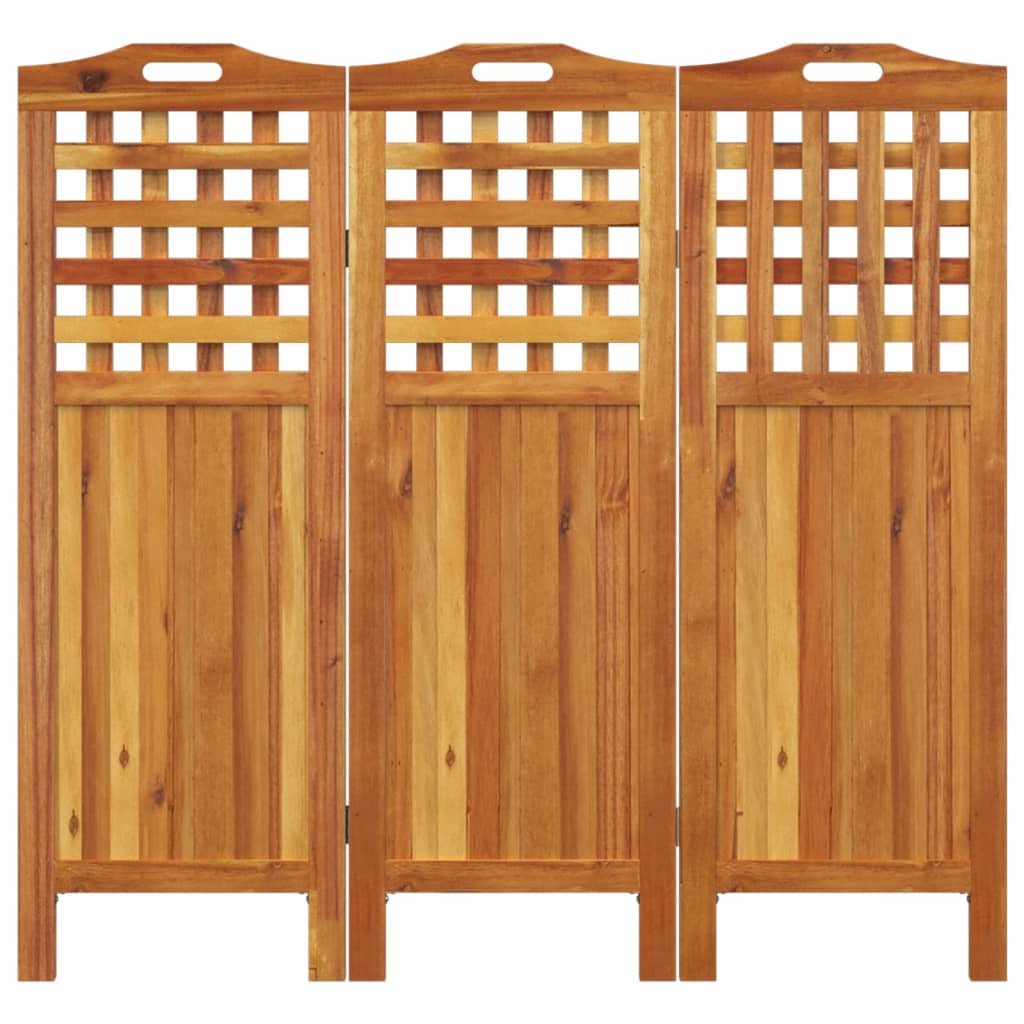 vidaXL Chambre à coucher avec 3 panneaux 121,5x2x115 cm acacia massif