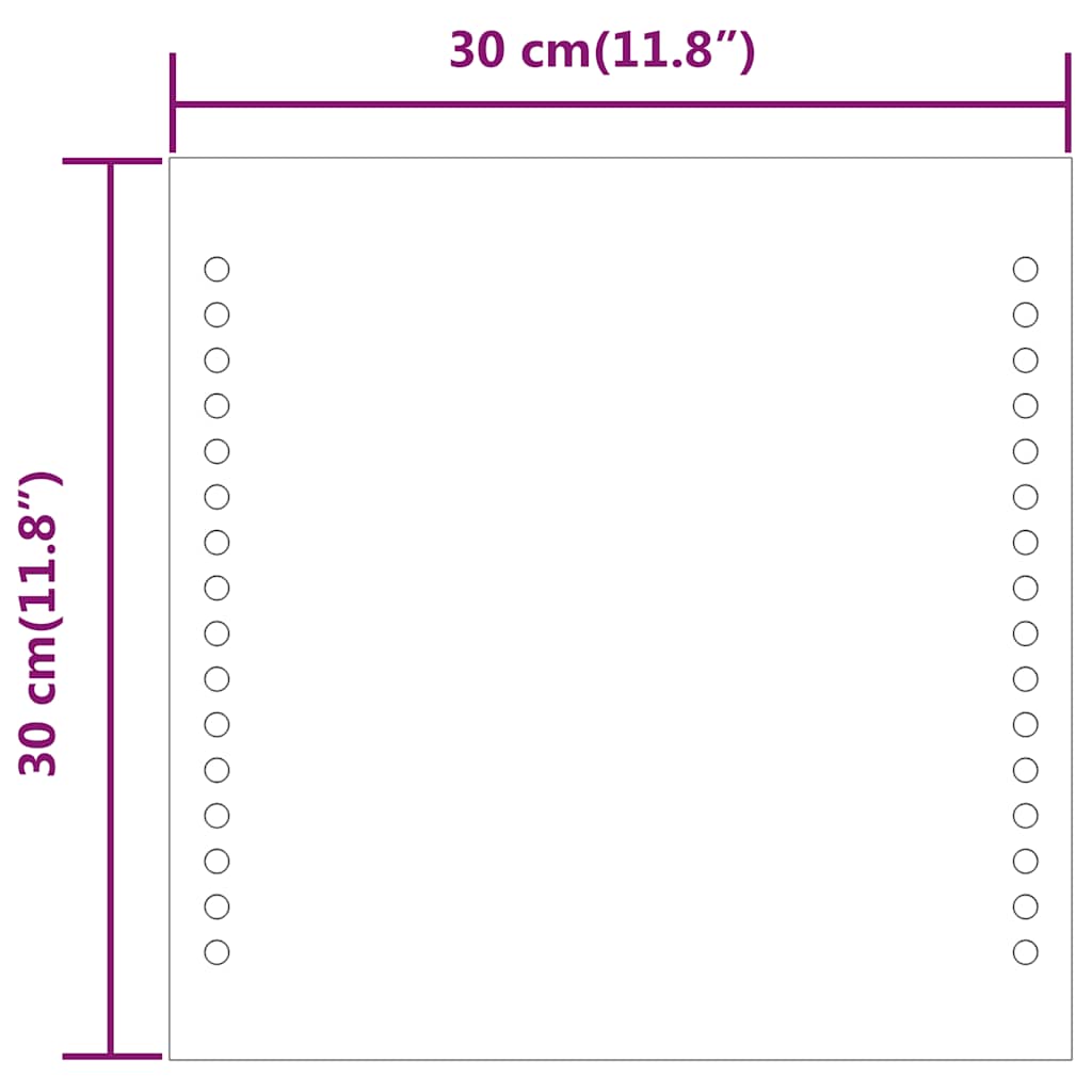 vidaXL Lampe de poche LED 30x30 cm
