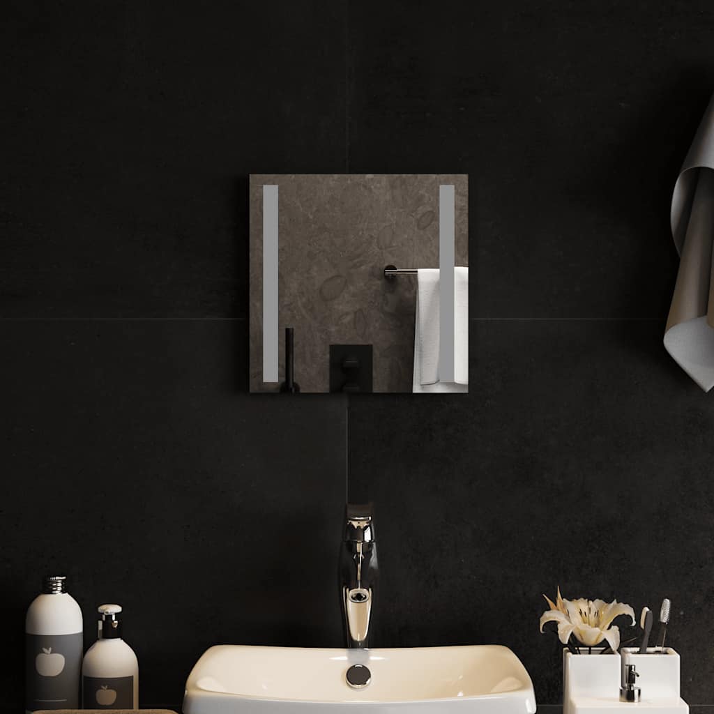 vidaXL Bathroom Mirror LED 30x30 cm