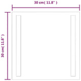 vidaXL Bathroom Mirror LED 30x30 cm