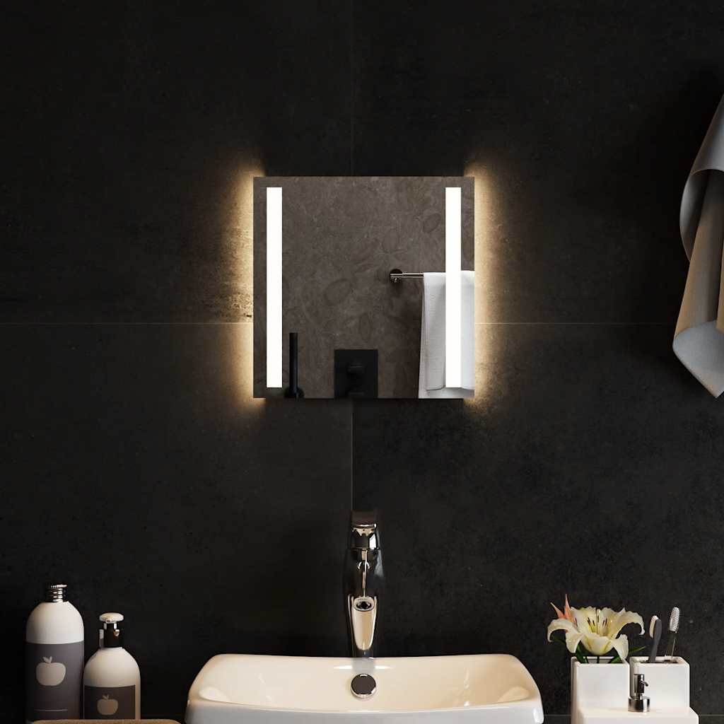 vidaXL Bathroom Mirror LED 30x30 cm