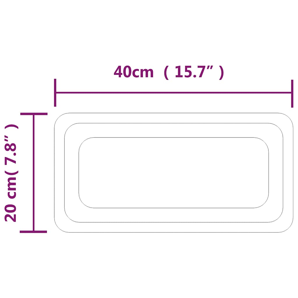 vidaXL Bathroom Mirror LED 40x20 cm