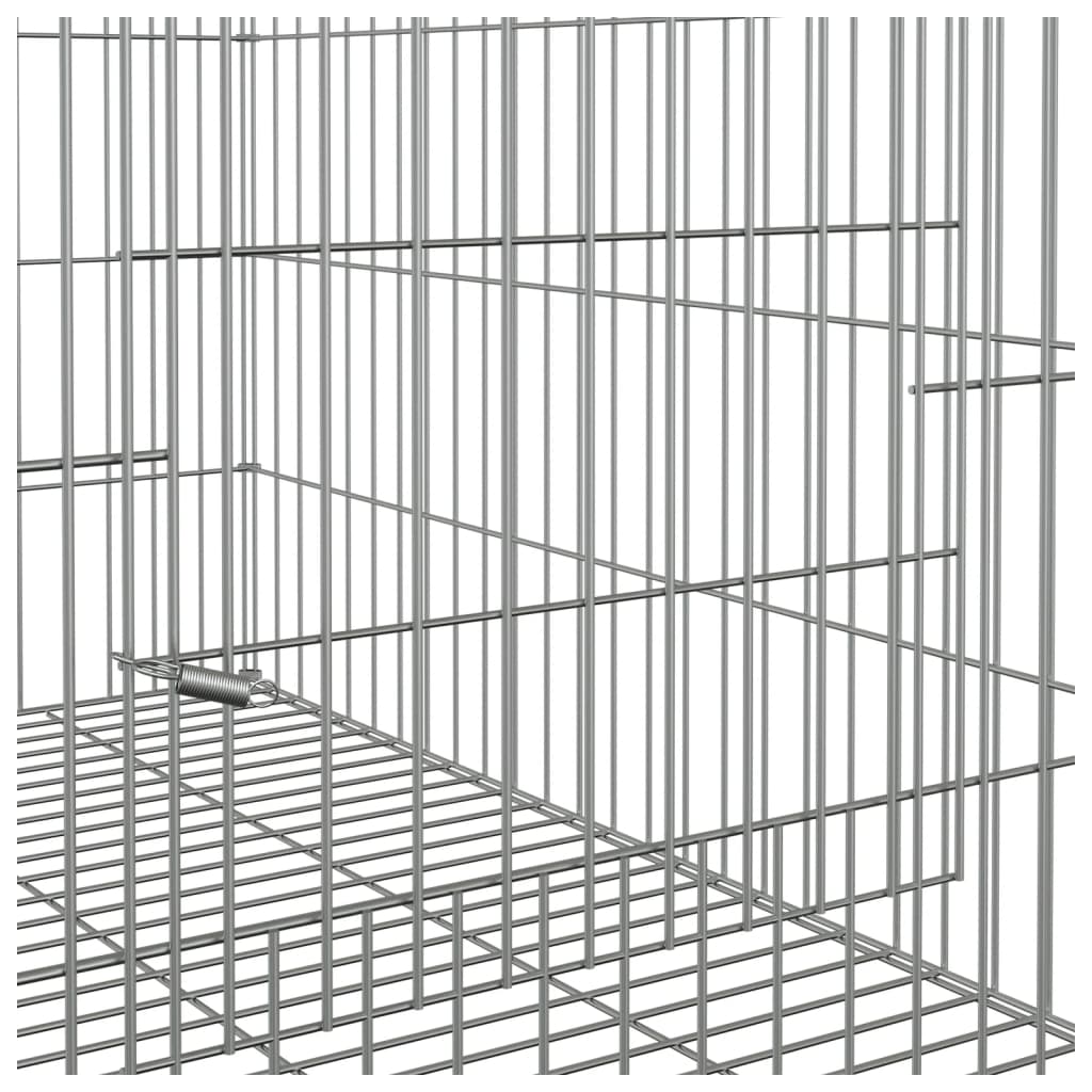 vidaXL Rabbit Cage 78x54x54 cm Galvanised Iron