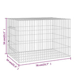 vidaXL Rabbit Cage 78x54x54 cm Galvanised Iron