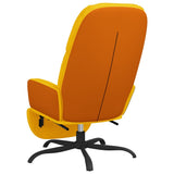 vidaXL Relaxstoel met voetenbank stof mosterdgeel