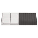 vidaXL Rabbit Hutch 201.5x80.5x71 cm galvanized steel anthracite
