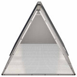 vidaXL Rabbit Hutch 201.5x80.5x71 cm galvanized steel anthracite
