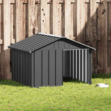 vidaXL Hondenhok 116,5x103x81,5 cm couleur acier inoxydable galvanisé